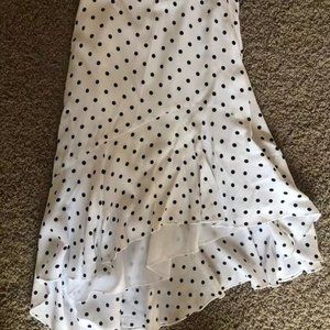 Club Monaco Black Dot White Skirt